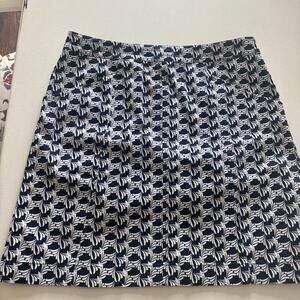 Coastal Grandma beachy Boden miniskirt size  8R Navy White straight skirt Preppy